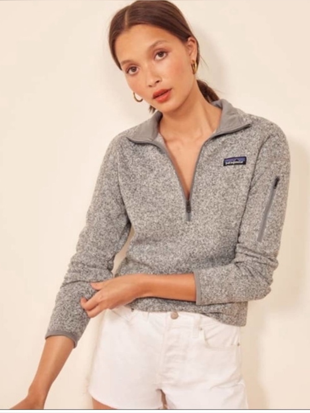 Patagonia Womens Grey Quarter Zip Better Sweater